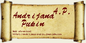 Andrijana Pupin vizit kartica